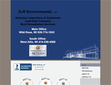 Tablet Screenshot of djkenvironmental.com